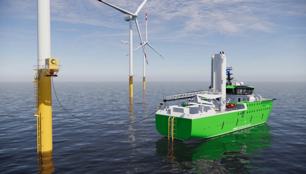 elektrische Wartungsschiffe für Offshore-Windkraftanlagen von Damen Shipyards Group