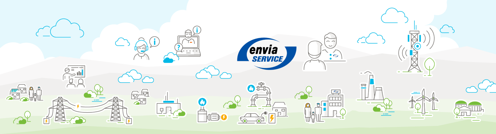 Grafik enviaM-Gruppe mit envia SERVICE