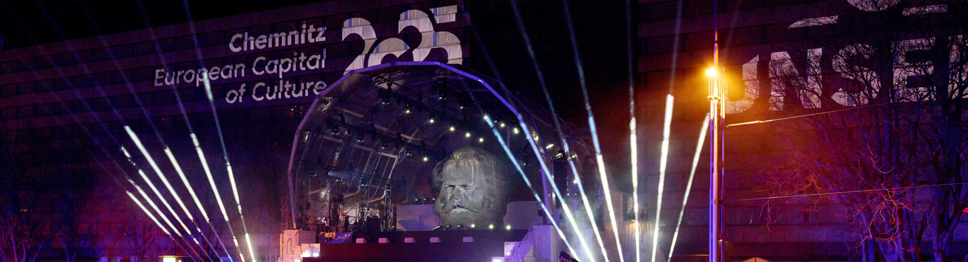 Eröffnungsfeier Kulturhauptstadt Chemnitz 2025, Lasershow